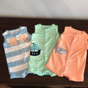 Boys summer onesies set of 3
